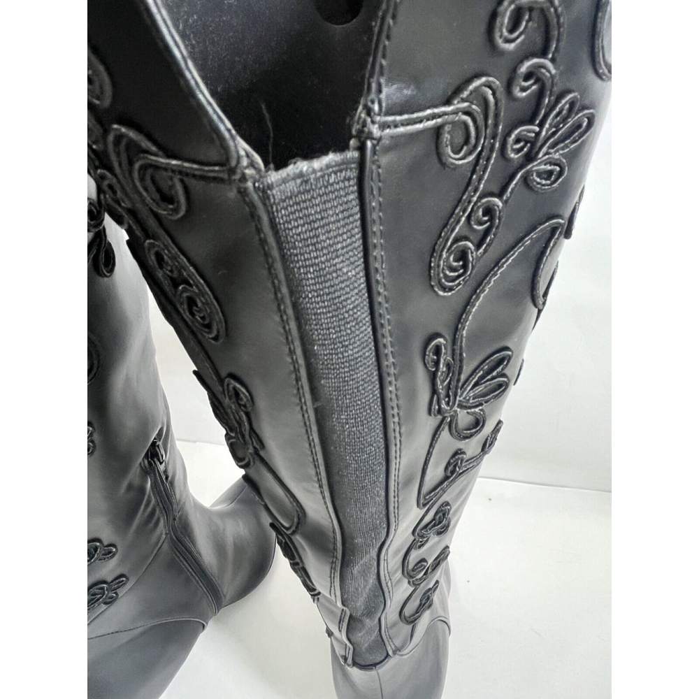 Cloudwalkers Womens Black Tall Boots Sz 8.5 Wide Calf Steampunk Renocore Frozen - Picture 8 of 16